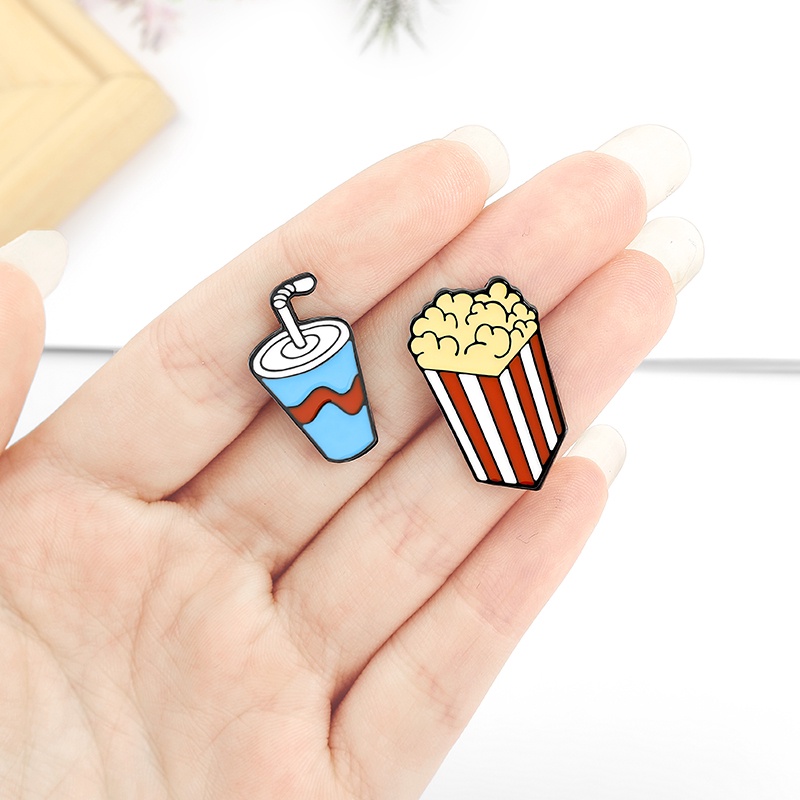 Ghim Cài Áo Hình Quả Tạ Bằng Kim Loại Tráng Men Độc Đáo