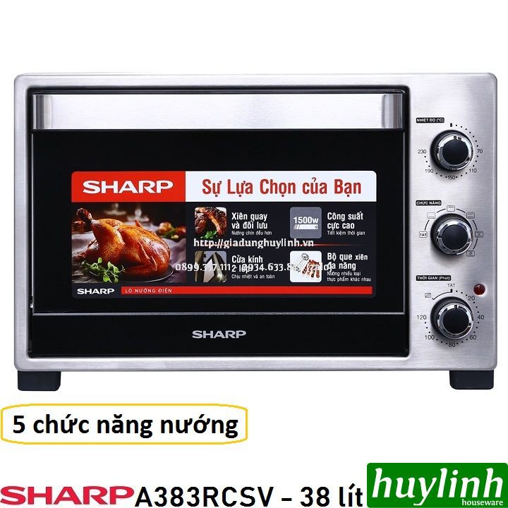 [Mã ELHAMS5 giảm 6% đơn 300K] Lò nướng đối lưu Sharp 32 - 38 lít [5 - 12 chức năng] [A323 - A324 - A383 - A384]