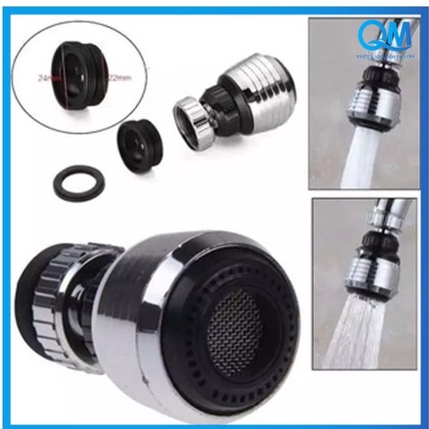 Đầu Vòi Tăng Áp 2 Chế Độ Nước Có Thể Xoay 360 Độ Tiện Dụng - loại ngắn 5cm