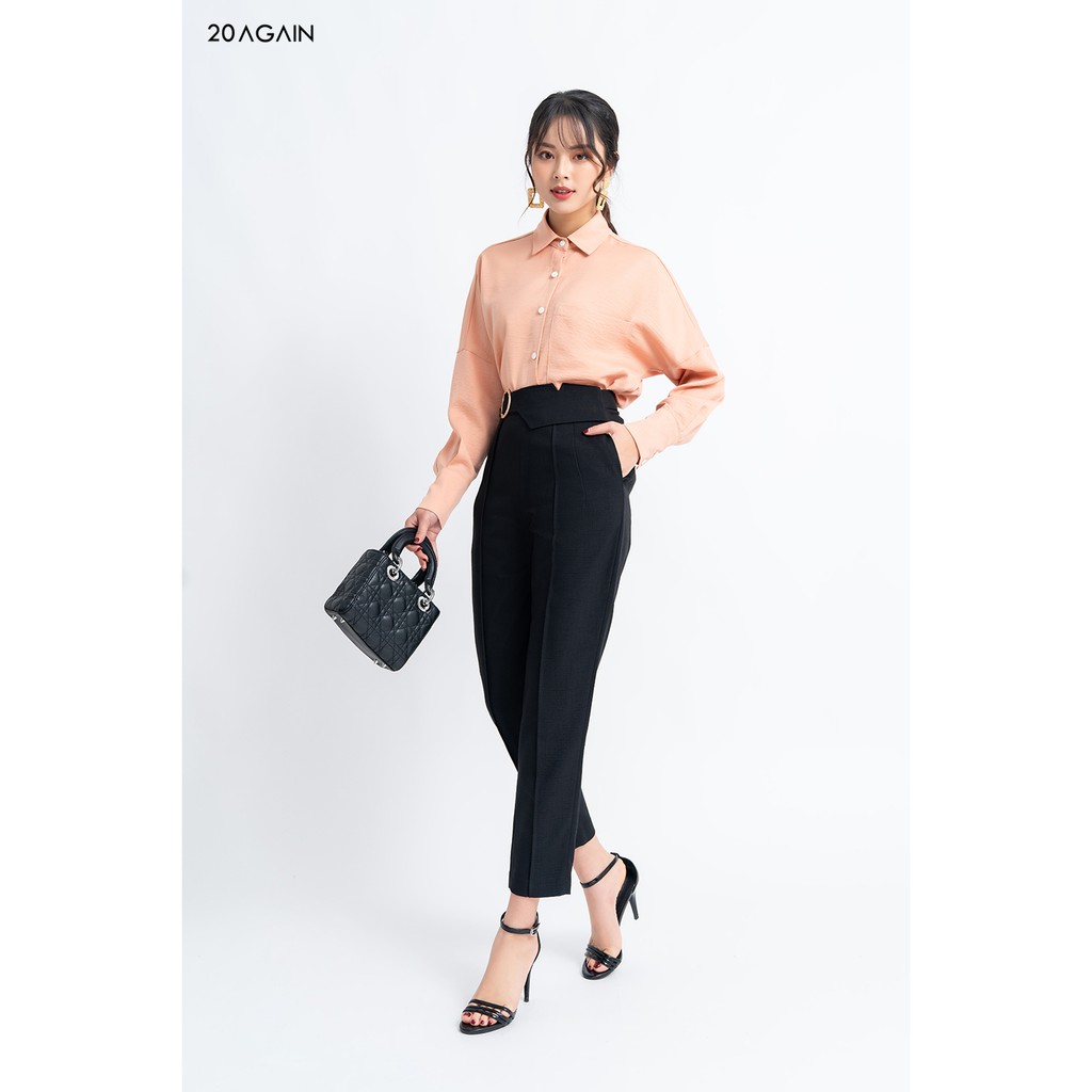 Quần dài baggy liền 20AGAIN thiết kế công sở lên dáng cực chuẩn QAA1102