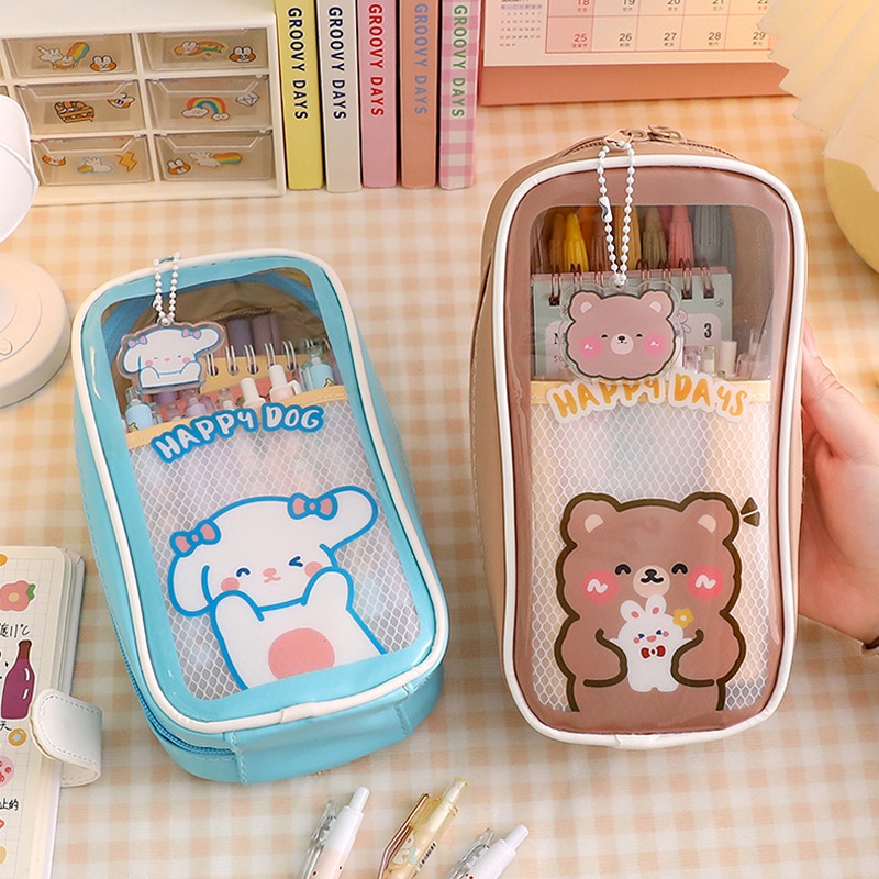 Túi Đựng Bút Chì Sức Chứa Lớn Có Dây Kéo Dễ Thương SJHY0413