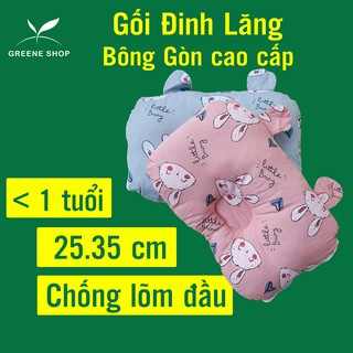 Gối lõm đinh lăng bông gòn hạ thổ cho bé (Handmade Greene)