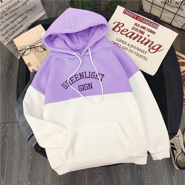Áo khoác hoodie nữ mẫu GreenLight chữ thêu xinh