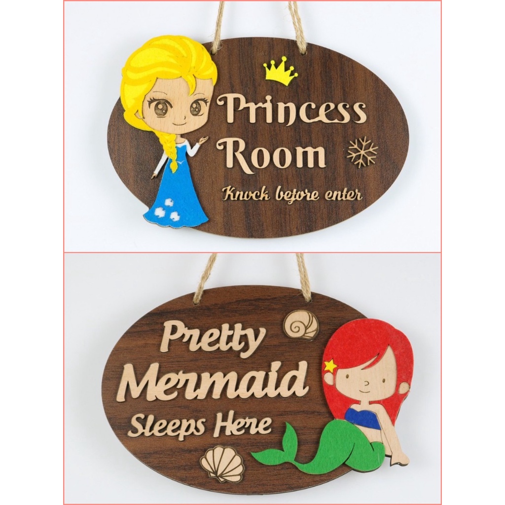 Bảng gỗ treo tường, trang trí nhà cửa treo cửa phòng bé con yêu baby room mom dad