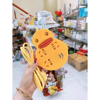 Ổ điện đa năng hình còn vịt màu vàng có cổng cắm usb tiện lợi
