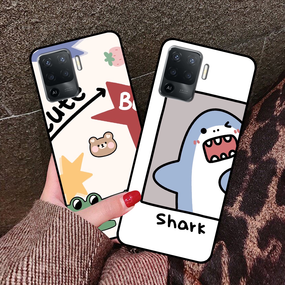 Ốp Oppo A94 in hình cá mập, khủng long dễ thương, cute (T01 - T06)