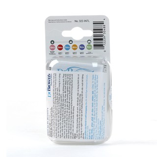Núm ty Dr.Brown cổ rộng Level 1, 0-3M (2 chiếc)