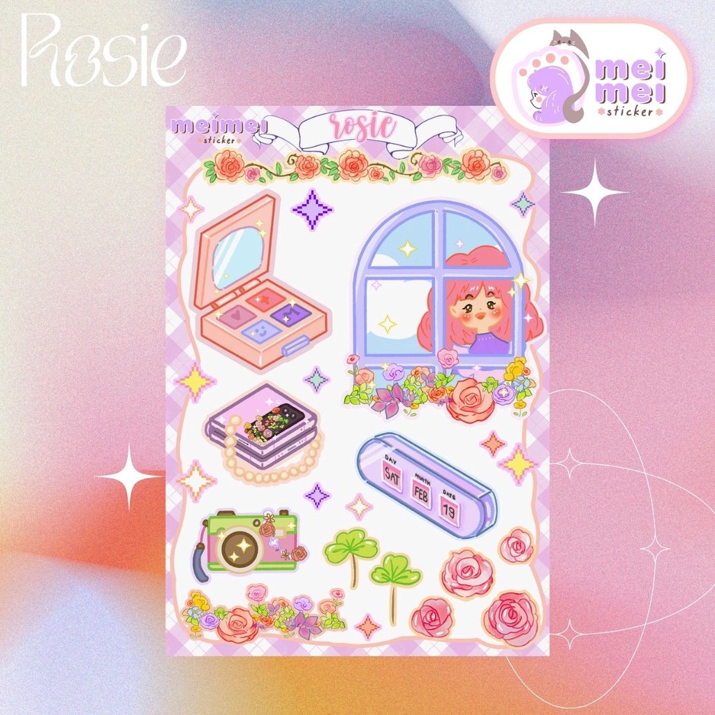 Rosie -  Sticker chống nước - Meimei Sticker