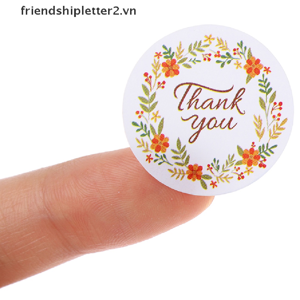 Cuộn 500 Miếng Dán Trang Trí In Chữ Thank You