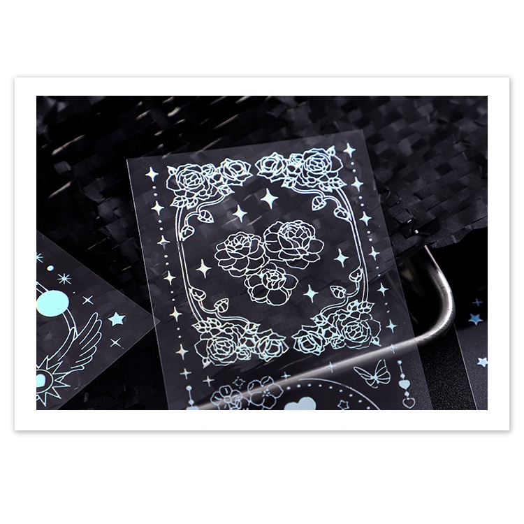 Flowertree Bộ 3 Sticker Màu Bạc Dán Trang Trí Sổ Tay