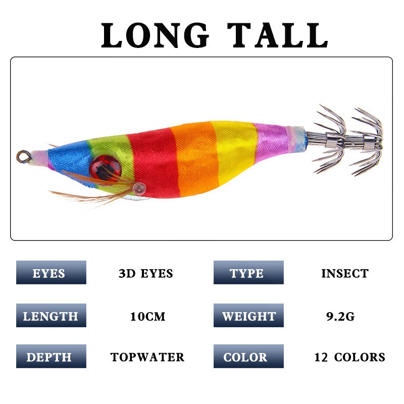 Mồi câu cá thiết kế hình tôm có thể phát sáng 9.2g / 10cm