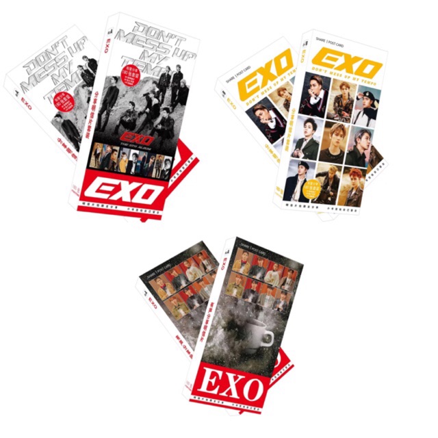 Combo postcard EXO DON'T MESS UP MY TEMPOP
