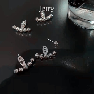 Bông tai chuỗi hạt basic mạ bạc Jerry Accessories B15