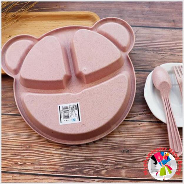 Khay đựng cơm,cháo ăn dặm cho bé chất liệu nhựa lúa mạch hai hình