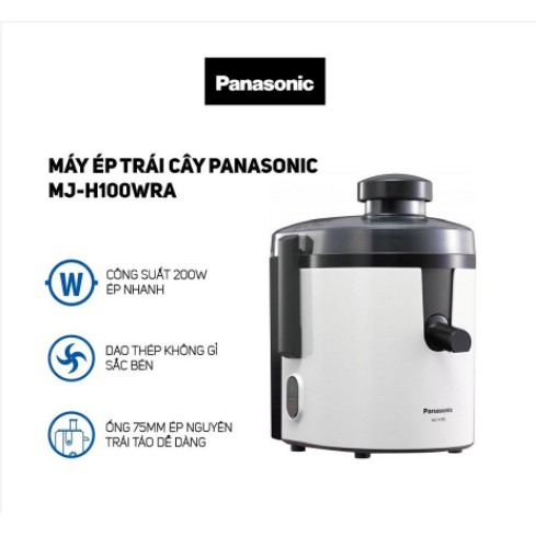 Máy ép trái cây Panasonic MJ-CS101WRA - Thiết kế chắc chắn, chạy êm, hàng chính hãng bảo hành 12 tháng trên to