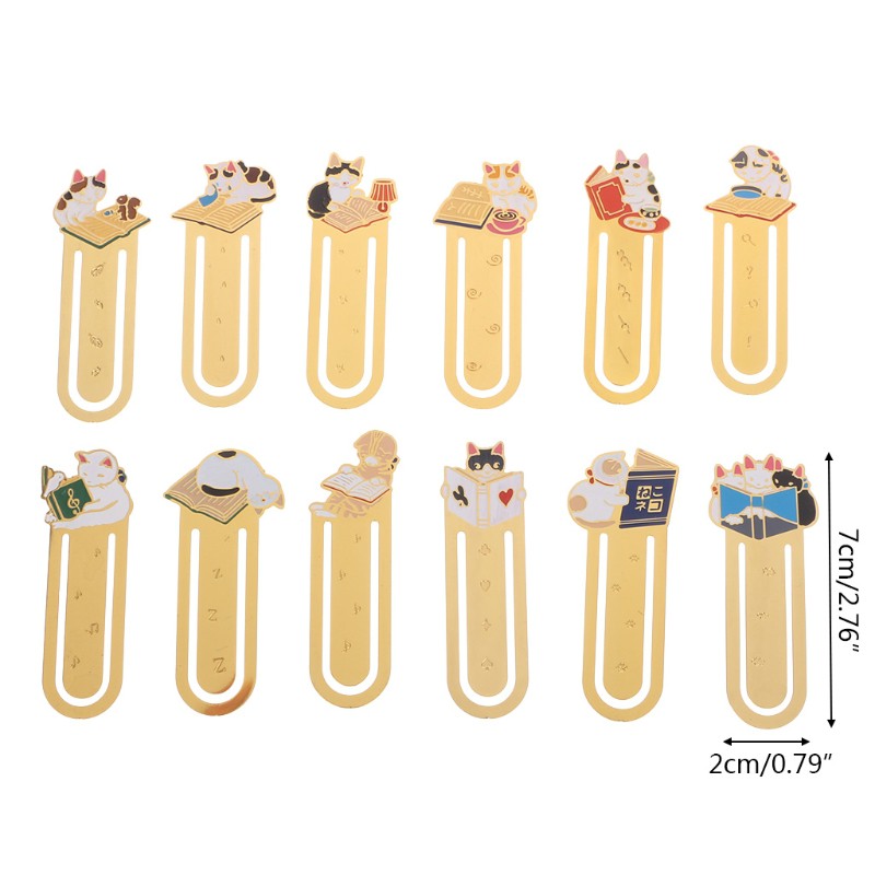 Dụng Cụ Đánh Dấu Sách Hình Mèo Dễ Thương