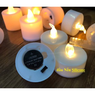 Đèn LED Trang Trí Hình Nến Lung Linh – Nến Led điện tử silicone dùng pin Cr2032