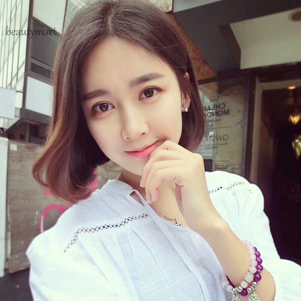 Tóc giả nữ mái xéo tự nhiên thời trang cá tính