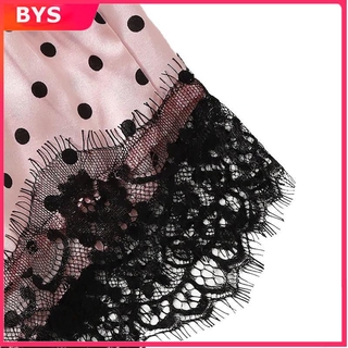 Bộ Đồ Ngủ Lụa Phối Ren Quyến Rũ Cho Nữ