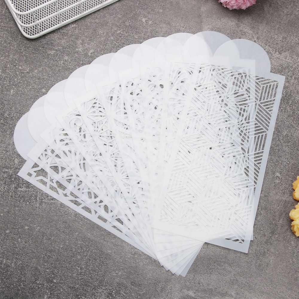 Khuôn Nhựa Trang Trí Viền Bánh Kem Họa Tiết Ren Hoa DIY