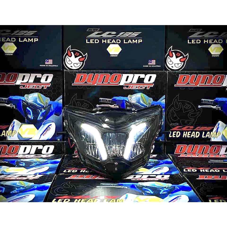 Pha đèn trước Exciter 135 V4-V6 Led Dynopro chính hãng Malaysia