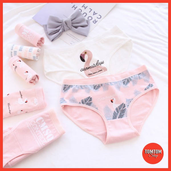 Quần lót cotton hồng hạc dễ thương( mẫu 33)
