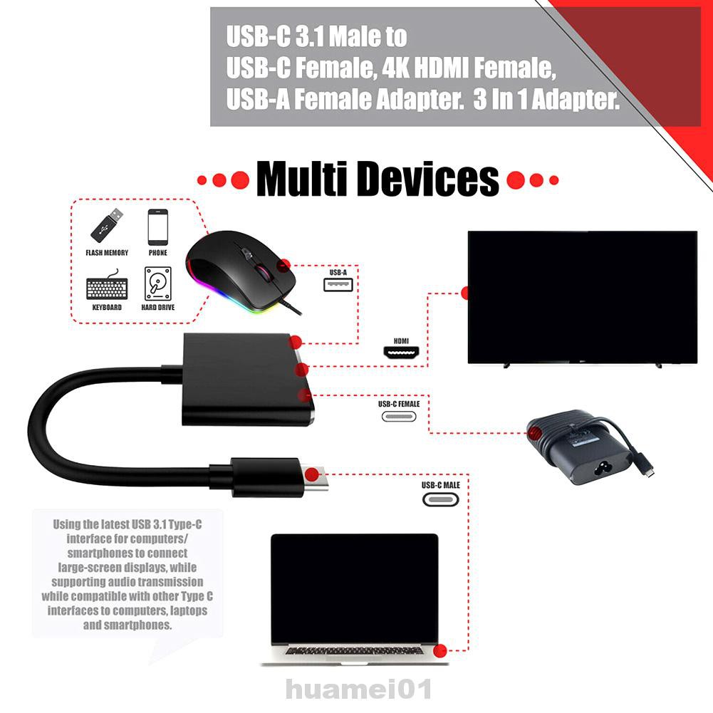 Bộ Chia Cổng Usb Đa Năng 3 Trong 1 4k Hdmi Cho Macbook Pro | BigBuy360 - bigbuy360.vn