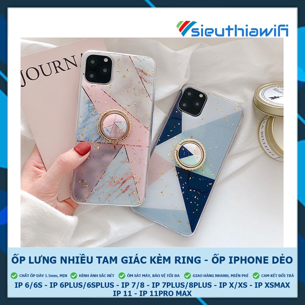 Ốp lưng iphone nhiều tam giác 5/5s/6/6plus/6s/6splus/7/7plus/8/8plus/x/xr/xs/11/12/pro/max/plus/promax - Awifi Case G2-5 | BigBuy360 - bigbuy360.vn