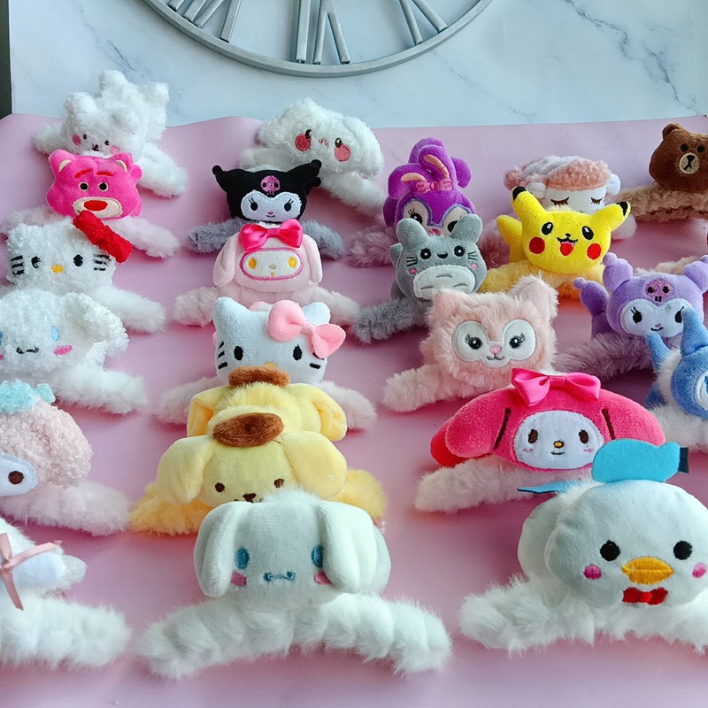 Kẹp Tóc Hình Thỏ Kuromi Cinnamoroll Melody Dễ Thương Cho Bé Gái