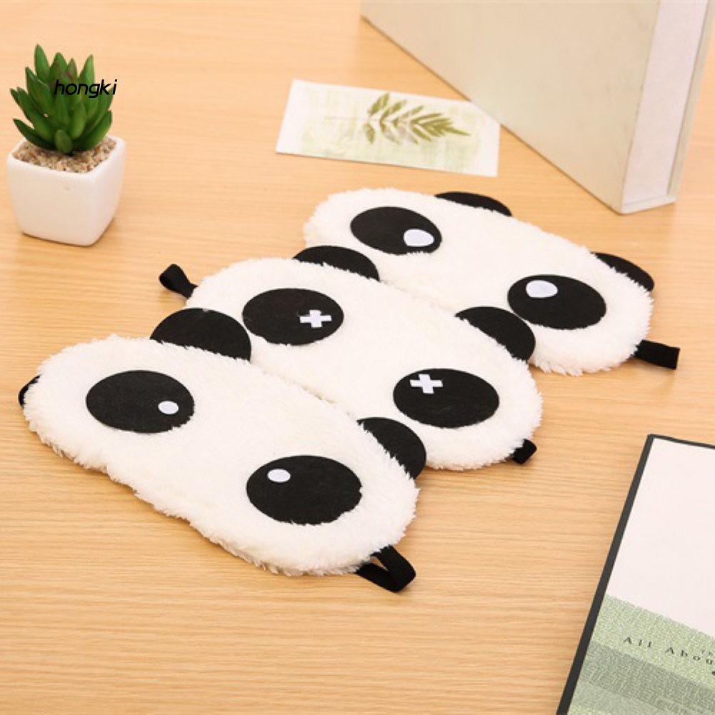 Mặt Nạ Che Mắt Ngủ Trưa Thiết Kế Hình Gấu Trúc Nhồi Bông Dễ Thương Tiện Dụng
