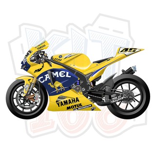 Mô hình giấy xe máy Yamaha YZR M1 2006 Camel