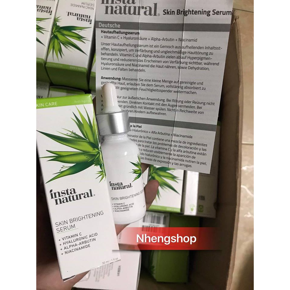 [Fullsize 30ml] Tinh chất làm trắng Instanatural Brightening Serum