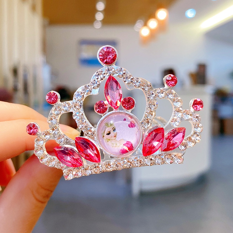 Lược Cài Tóc Hình Vương Miện Công Chúa Frozen Dễ Thương Cho Bé Gái