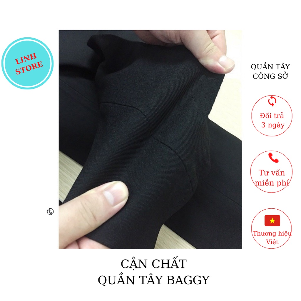 Quần Tây Công Sở Baggy Cạp Cao Đi Học, Đi Làm Dáng Dài Ống Đứng Trẻ Trung