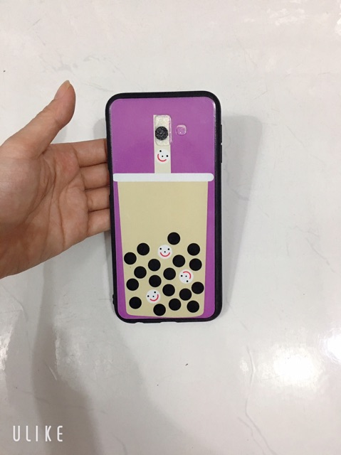 Ốp lưng sam sung J6 Plus, J6+ Hộp kem nền tím