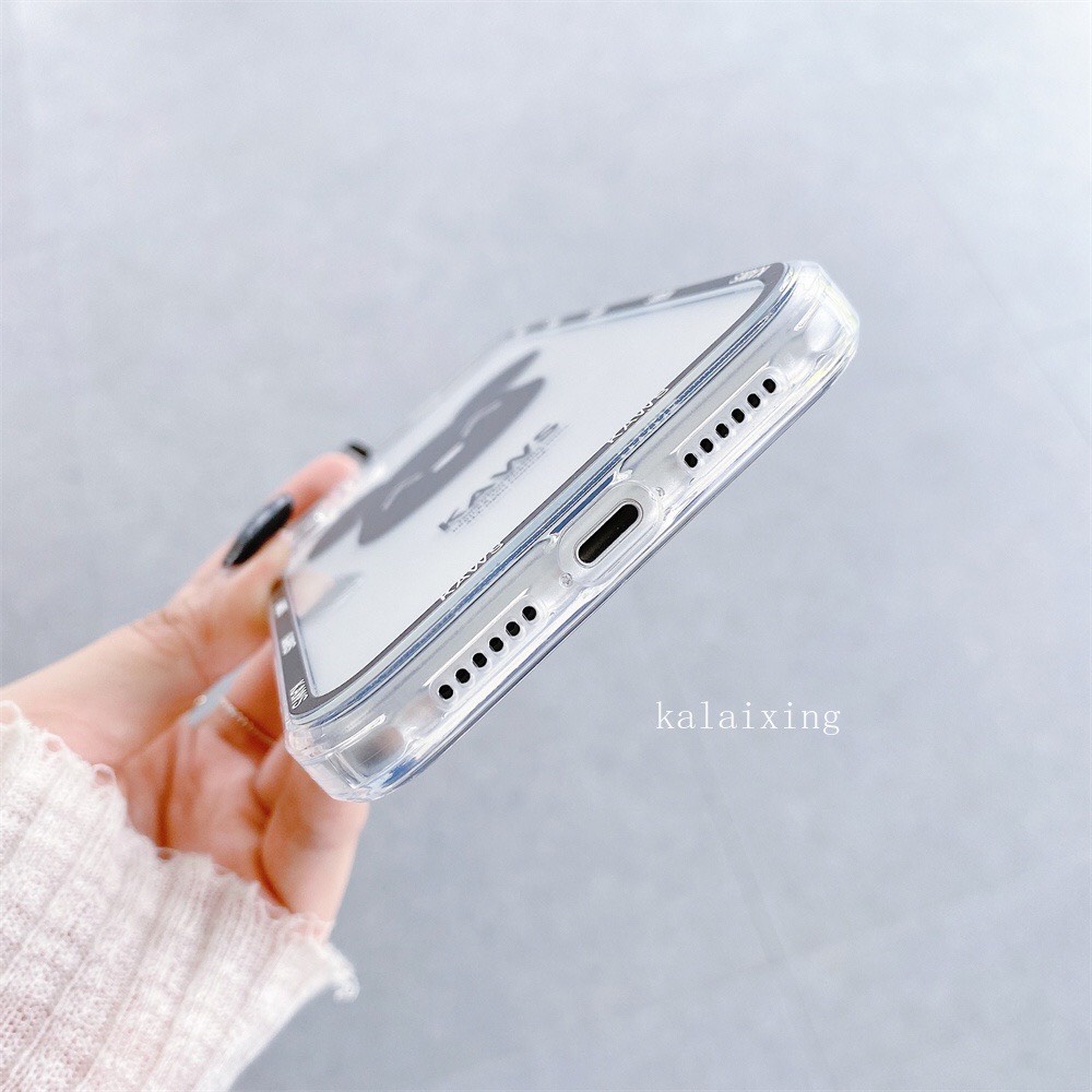Ốp lưng Iphone Silicon trong suốt hình KAWS 2.0mm bảo vệ Camera IP 6 6s 7 8 Plus X XS Max 11 12 13 Pro Max