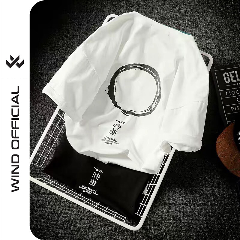 Áo thun tay lỡ WIND phông unisex form rộng thun cotton KAO thời trang nam nữ oversize