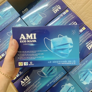 Combo 3 hộp khẩu trang y tế 4 lớp Ami