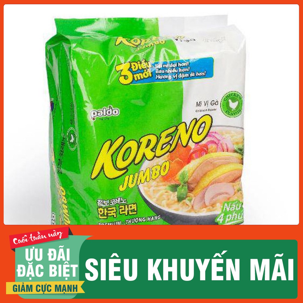 MỲ HÀN QUỐC KORENO JUMBO - Mỳ ăn liền ngon số 1 hàn quốc