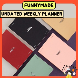 Funnymade 1Year Undated Weekly Diary Korea Scheduler Korean Planner Notebook Linenote Gridnote Korean Stationery Oglestore