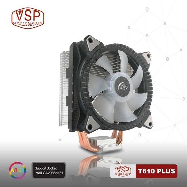 Quạt tản nhiệt CPU VSP Cooler Master T610Plus LED RGB