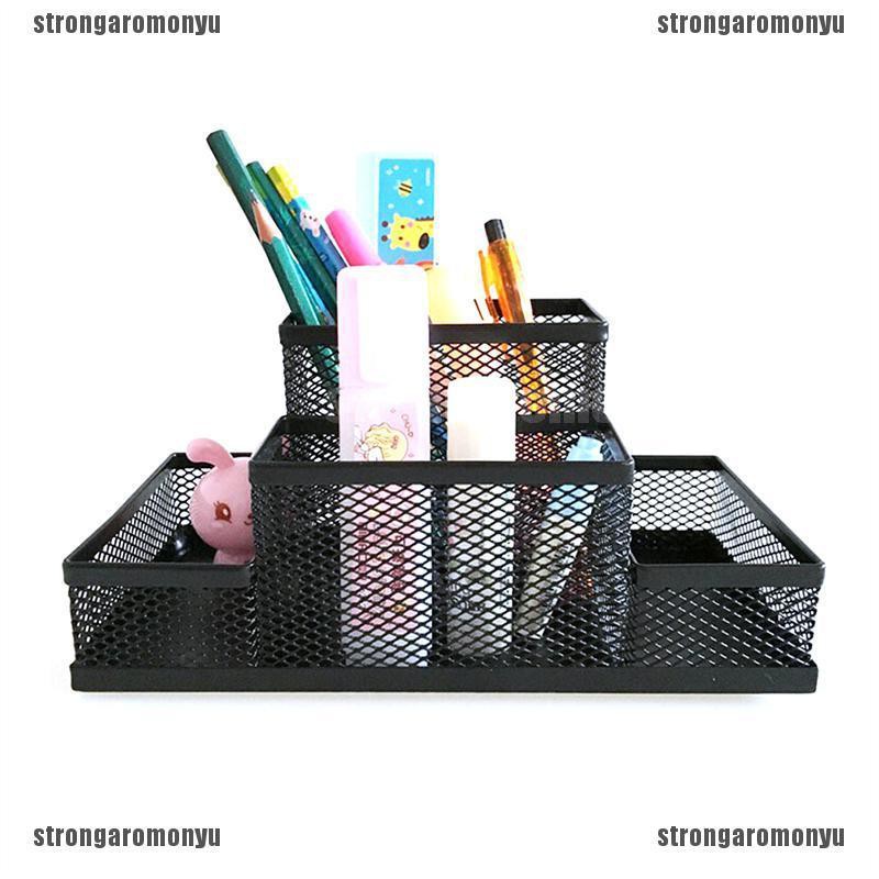 Hộp Lưới Kim Loại Đựng Bút Để Bàn Tiện Dụng
