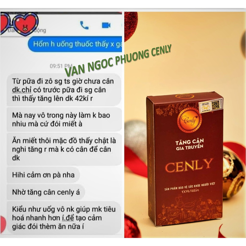 TĂNG CÂN CENLY ✅Uống Là Tăng ✅Ăn Ngủ Ngon  ✅Đẹp da  [Hộp 25V] [FREESHIP] | BigBuy360 - bigbuy360.vn