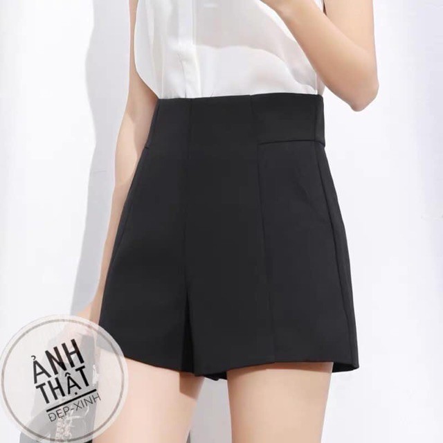 Quần Short Khoá Chìm Cạp Cao