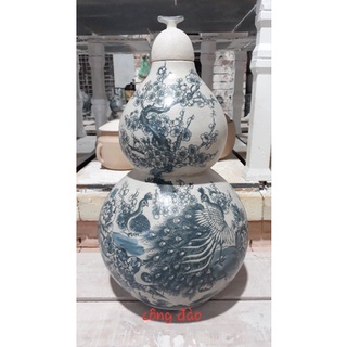 Hồ lô 10lit men rạn, gốm sứ Bát Tràng