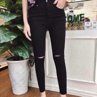 Quần bò rách gối
