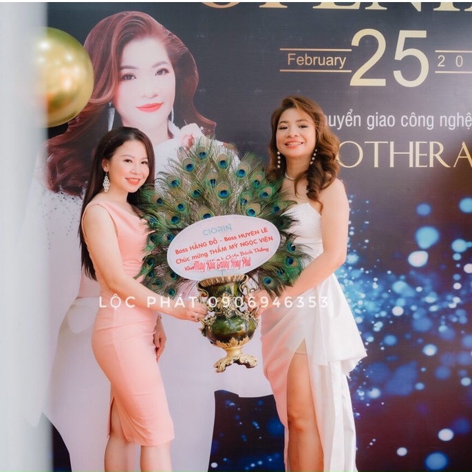 Lông công phong thủy trang trí oản Lộc phát tự nhiên mắt to cắm bình