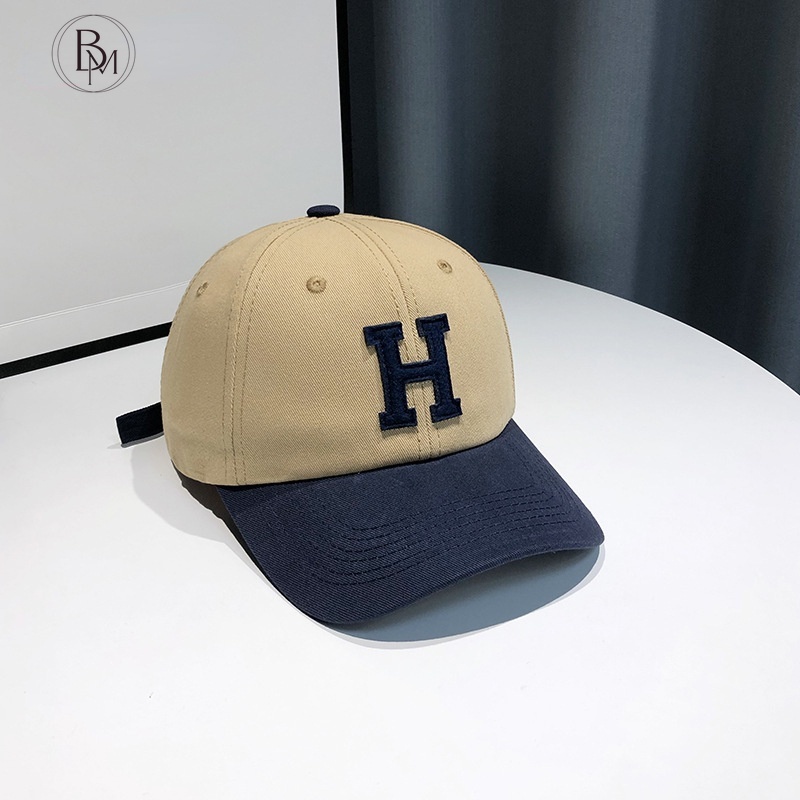 Mũ lưỡi trai BANMA thêu chữ H 2022 thời trang Hàn Quốc cá tính cho nam và nữ tùy chọn màu sắc