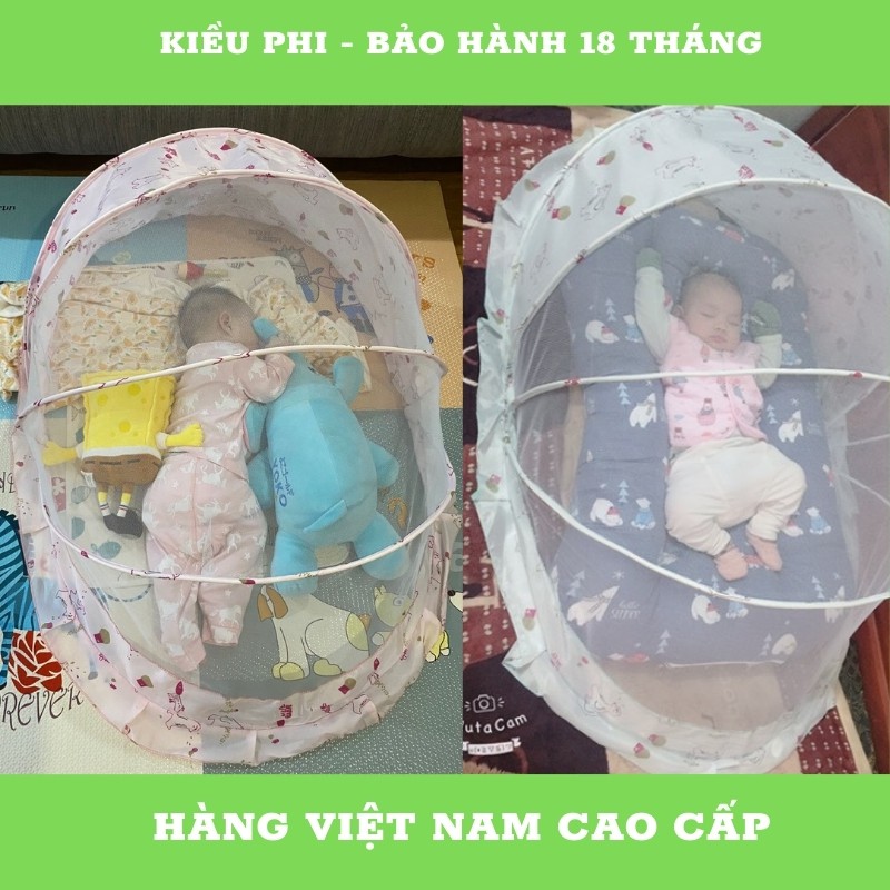 Màn chụp gấp gọn cho bé Kiều Phi - Mầu mùng chụp cho bé sơ sinh, bé lớn, trẻ em chống muỗi tuyệt đối