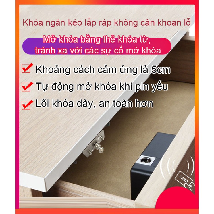 Khóa ngăn kéo điện tử bằng thẻ SmartHome Euro - Home and Garden